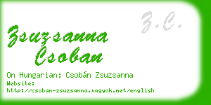 zsuzsanna csoban business card