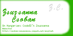 zsuzsanna csoban business card